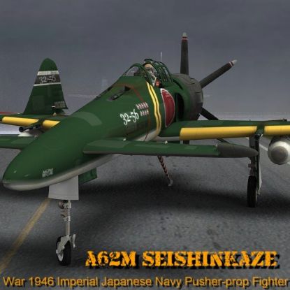 A-62M Seishin-Kaze advanced concept aircraft for Poser 3D Software and DAZ 3D Studio