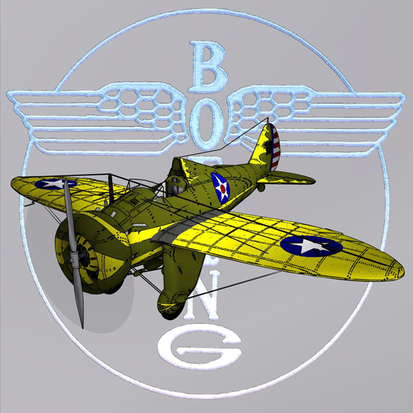 Boeing P-26A Peashooter Aircraft for Poser 3D Software and DAZ 3D ...