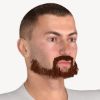 Trim and Fu M4 Beard (and mustache) for Poser 3D Software and DAZ 3D Studio
