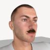 Lampshade Mustache M4 Beard (and mustache) for Poser 3D Software and DAZ 3D Studio