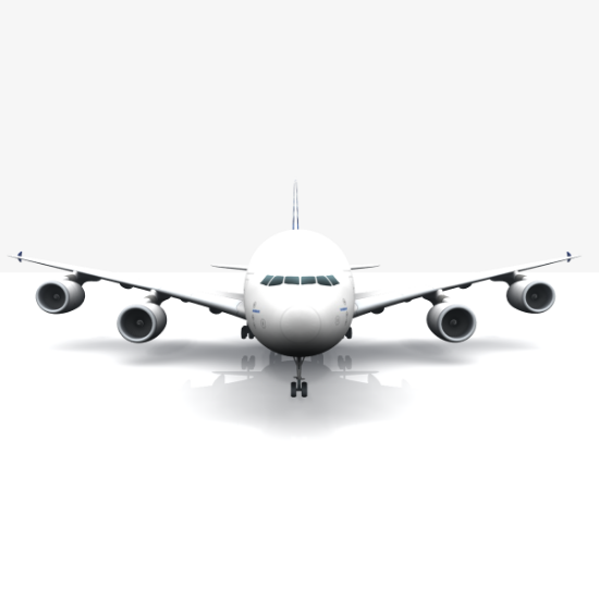 Airbus A380 aircraft object for Vue